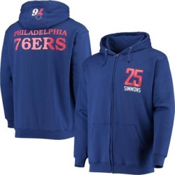 Men's Fanatics Branded Ben Simmons Royal Philadelphia 76ers Player Name & Number Full-Zip Hoodie Jacket
