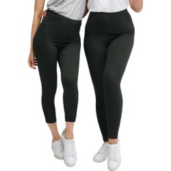 Plus Size Women's 2-Pack Leggings by ellos in Black (Size 5X) found on Bargain Bro Philippines from Ellos for $41.93