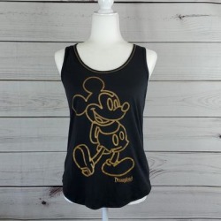 Disney Tops | Disney M Mickey Mouse Tank Top Dark Gray | Color: Gold/Gray | Size: M found on Bargain Bro Philippines from poshmark, inc. for $25.00