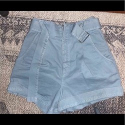 Zara Shorts | 'Zara' High Waisted Short | Color: Blue | Size: Xs found on Bargain Bro from poshmark, inc. for USD $28.12