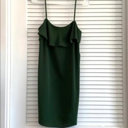 Zara Dresses | Zara Green Dress, Top Ruffle | Color: Green | Size: Xs found on Bargain Bro Philippines from poshmark, inc. for $27.00