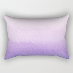 Purple Watercolor Design Rectangular Pillow by Created By Kat Co - Small (17" x 12")