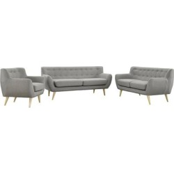 Remark 3 Piece Living Room Set in Light Gray - East End Imports EEI-1782-LGR-SET found on Bargain Bro Philippines from totally furniture for $2178.99