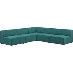 Mingle 5 Piece Upholstered Fabric Armless Sectional Sofa Set EEI-2839-TEA found on Bargain Bro Philippines from totally furniture for $2296.99
