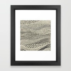 Hand Drawn Patterned Abstract Ii Framed Art Print by Alisa Galitsyna - Vector Black - X-Small-10x12