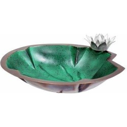 Ophelia & Co. Corrales Birdbath Metal in Green, Size 5.75 H x 11.0 W x 12.5 D in | Wayfair BB-10 found on Bargain Bro from Wayfair for USD $69.91