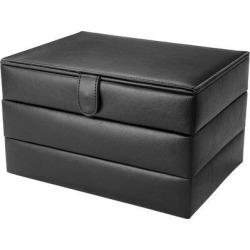 Barska Chéri Bliss Jewelry Box Faux Leather in Black, Size 7.5 H x 10.25 W x 6.25 D in | Wayfair BF12708 found on Bargain Bro Philippines from Wayfair for $73.99