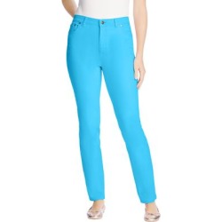 Plus Size Women's Straight Leg Stretch Jean by Woman Within in Paradise Blue (Size 28 T) found on Bargain Bro from fullbeauty for USD $28.26