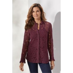 Women's Francesca Shirt & Cami by Soft Surroundings, in Vermillion Purple size XS (2-4)