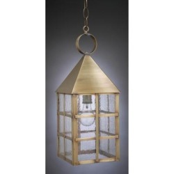 Northeast Lantern York 19 Inch Tall 1 Light Outdoor Hanging Lantern - 7142-DB-MED-CLR