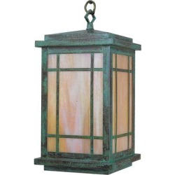 Arroyo Craftsman Avenue 1-Light Outdoor Hanging Lantern Glass/Metal, Size 14.5 H x 8.0 W x 8.0 D in | Wayfair AVH-8CR-RB found on Bargain Bro Philippines from Wayfair for $531.00