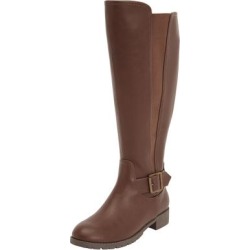 Extra Wide Width Women's The Milan Wide Calf Boot by Comfortview in Medium Brown (Size 9 1/2 WW) found on Bargain Bro from SwimsuitsForAll.com for USD $68.39