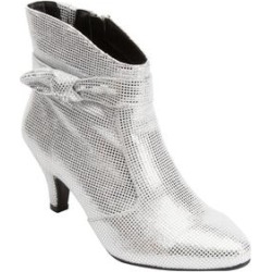 Wide Width Women's The Corrine Bootie by Comfortview in Shimmer Metallic (Size 8 W) found on Bargain Bro from Ellos for USD $91.19