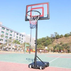 COLORFULLAVIE Pro Court Height Adjustable Portable Basketball System 33 Inch Backboard in Black, Size 6.82 H x 0.5 W x 1.84 D in | Wayfair LK0081F found on Bargain Bro from Wayfair for USD $135.44