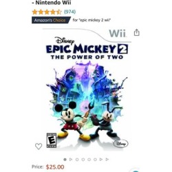 Disney Video Games & Consoles | Epic Mickey 2 Wii Game | Color: Blue/White | Size: Os found on Bargain Bro from poshmark, inc. for USD $11.40