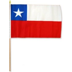 Flags Importer Chile Traditional Flag Set, Polyester in Red, Size 12.0 H x 18.0 W x 0.25 D in | Wayfair STI-CHILE found on Bargain Bro from Wayfair for USD $33.43
