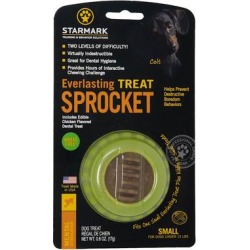 Starmark Everlasting Sprocket Dog Toys, Small, Green
