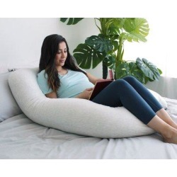 PharMeDoc U-shape Pregnancy Pillow Polyester/Polyfill/Cotton Blend, Size 7.0 H x 31.0 W x 53.0 D in | Wayfair PMD-U-BP-LTJC