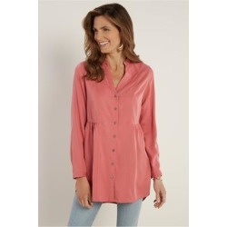 Women's Halsey Shirt by Soft Surroundings, in Dusty Cedar size XS (2-4)
