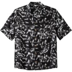 Men's Big & Tall KS Island Printed Rayon Short-Sleeve Shirt by KS Island in Black Marble (Size 7XL) found on Bargain Bro from OneStopPlus for USD $28.11