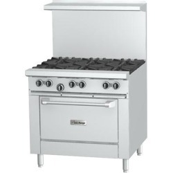 U.S. Range U36-6R Natural Gas 6 Burner 36" Range with Standard Oven - 230,000 BTU
