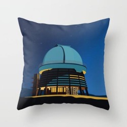 Soviet Modernism: Byurakan Observatory After Viktor Hambardzumyan Couch Throw Pillow by Nvard Yerkanian - Cover (16" x 16") with pillow insert - Indoor Pillow