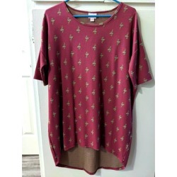 Lularoe Tops | Lularoe Irma Flamingo Tunic Shirt Size Xs Rare | Color: Pink | Size: Xs found on Bargain Bro from poshmark, inc. for USD $13.68