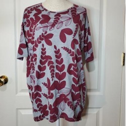 Lularoe Tops | Lularoe Floral Top Blouse Size Xxs | Color: Red | Size: Xxs found on Bargain Bro from poshmark, inc. for USD $9.88