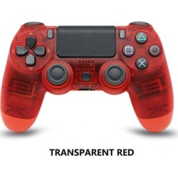 Wireless Ps4 Game Controller Game Console (1 Pcs) transparent red
