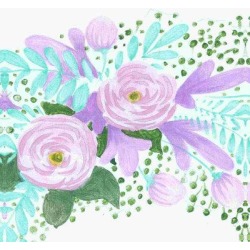 Winston Porter Soft Pink Purple Flowers by - on Canvas & Fabric in Blue/Green/Indigo, Size 30.0 H x 30.0 W x 1.25 D in | Wayfair found on Bargain Bro from Wayfair for USD $75.23