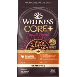 Wellness CORE RawRev Natural Grain Free Original Chicken with Freeze Dried Turkey Small Breed Dry Dog Food, 10 lbs.