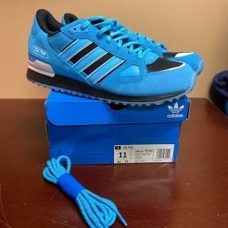 Adidas Shoes | Adidas Mens Black Zx 750 Gw4210 Low Top Lace Up Athletic Running Shoes Sz Us 9.5 | Color: Black | Size: 9.5