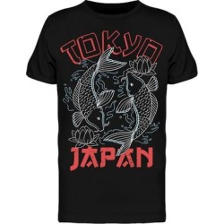 Koi Fish Tokyo Fish Tee Men's -Image by Shutterstock (L), Black