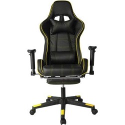Inbox Zero Gaming Chair Adjustable Backrest Reclining Leather Office Chair w/ Footrest Leather in Yellow | Wayfair A8AF8E7D67924DCEB50E2FAF1E22C0F6 found on Bargain Bro Philippines from Wayfair for $174.99
