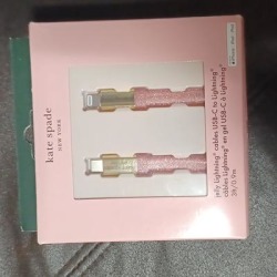 Kate Spade Cell Phones & Accessories | Kate Spade Jelly Lightning Cables Usb C 3 Ft | Color: Pink/Tan | Size: Os found on Bargain Bro Philippines from poshmark, inc. for $20.00