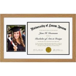 Americanflat 11x18 Oak Graduation Frame