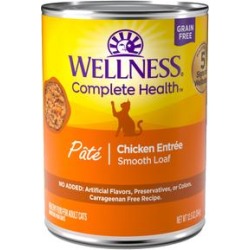 Wellness Complete Health Natural Grain Free Chicken Pate Wet Cat Food, 12.5 oz., Case of 12, 12 X 12.5 OZ