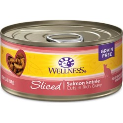 Wellness Complete Health Natural Grain Free Sliced Salmon Entree Wet Cat Food, 5.5 oz.