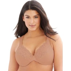Plus Size Women's Back Close Wonderwire Bra by Glamorise in Cappuccino (Size 48 D) found on Bargain Bro from Ellos for USD $40.27