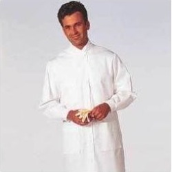 "White Swan Lab Safety & Apparel Unisex Metaguard Lab Coats /Meta Knit Cuffs And Open Neck 1165311M"