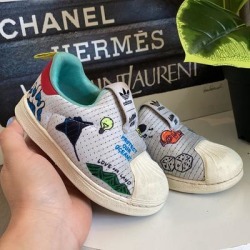 Adidas Shoes | Adidas Aaron Kai Edition Slip On Kids Shoes Size 7k | Color: White | Size: 7bb