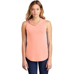 District DT1375 Women's Perfect Tri Sleeveless Hoodie Top in Heathered Dusty Peach size Small | Triblend found on Bargain Bro Philippines from ShirtSpace for $9.63