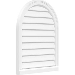 Ekena Millwork Round Top Surface Mount: Functional, Brickmould Sill Frame PVC Gable Vent, Size 14.0 H x 26.0 W in | Wayfair GVPRT14X2603SF found on Bargain Bro Philippines from Wayfair for $64.25