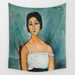 Egon Schiele Houses With Laundry Wall Hanging Tapestry by Restored Art And History - 51" x 60"