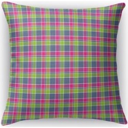 LOVE POTION 1 PLAID Accent Pillow by Kavka Designs (26X26), Pink(Polyester)