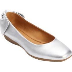 Extra Wide Width Women's The Delia Flat by Comfortview in Silver (Size 9 WW) found on Bargain Bro Philippines from Ellos for $69.99