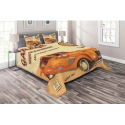 East Urban Home Garage Advertising Worn Coverlet Set Microfiber in White | Wayfair F4BCEF9C80C74F348287ACE678CF07C2 found on Bargain Bro Philippines from Wayfair for $88.99
