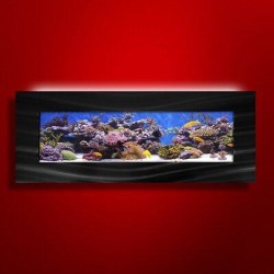 Tucker Murphy Pet™ Aussie Aquariums 2.0 Wall Mounted Aquarium - Vista - Brushed Metal (great for large aquariums) in Black | Wayfair
