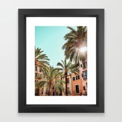 Framed Art Print | Spanish Village by M.henina - Vector Black - X-Small-10x12 - Society6