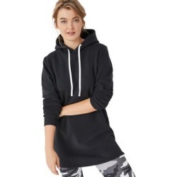 Plus Size Women's Hooded Sweatshirt Tunic by ellos in Black (Size 10/12) found on Bargain Bro from fullbeauty for USD $55.40